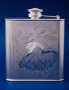 Серебряная фляжка «Кони»