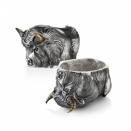 Серебряная стопка - перевертыш «Бык»