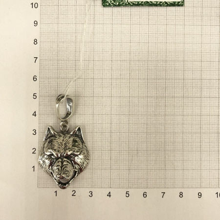 Серебряный кулон «Волк»