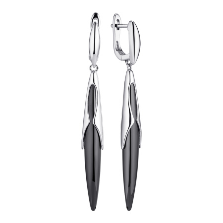 Серебряные серьги с керамикой