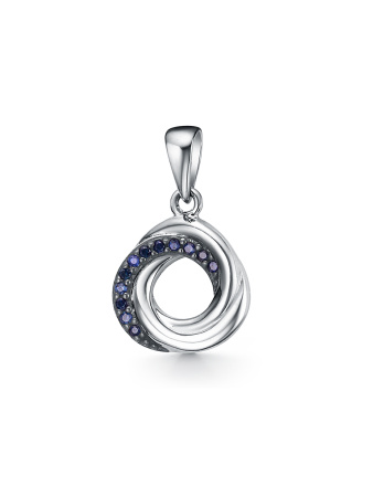 Подвеска из серебра с сапфрами
