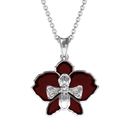 Подвеска из серебра с янтарем