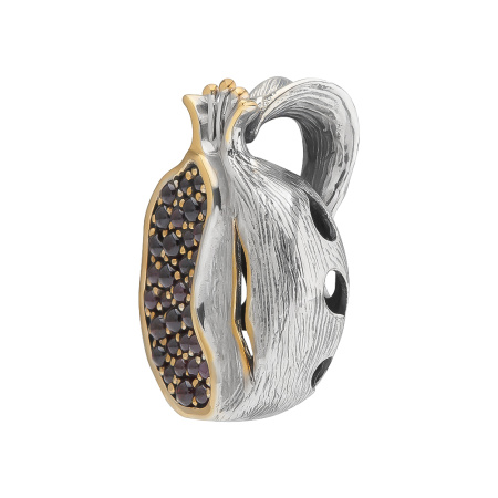 Серебряная подвеска «Гранат» в позолоте