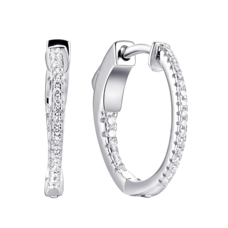 Серьги из серебра конго с фианитами