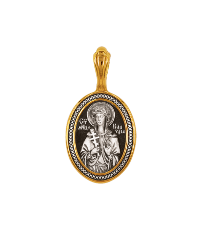 Серебряная подвеска «Святая мученица Клавдия»