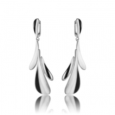 Серебряные серьги «Капли»