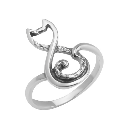 Серебряное кольцо «Кот-восьмёркин»