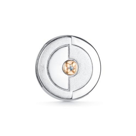 Серебряная подвеска с бриллиантом