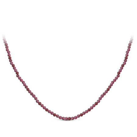 Серебряное колье с гранатом