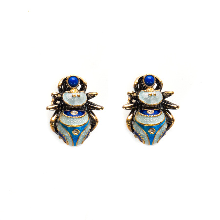 Серебряные серьги «Пауки»