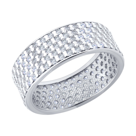 Кольцо из серебра с фианитами Shine bright