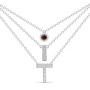 Серебряное колье с фианитами