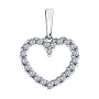 Подвеска из серебра с фианитами «Сердце»