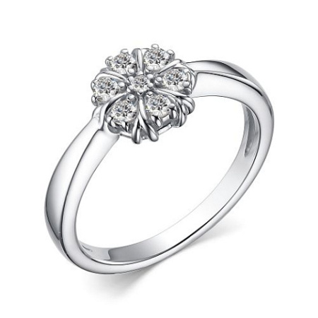 Серебряное кольцо с фианитами