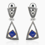 Серебряные серьги с лазуритом