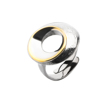 Серебряное кольцо с позолотой