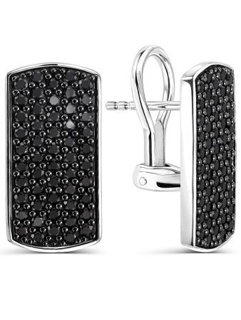 Серебряные серьги со шпинелью