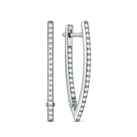 Серебряные серьги с фианитами