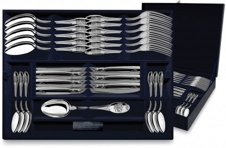 Серебряный набор столовый «Единство» 48 предметов