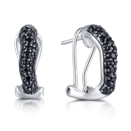 Серьги из серебра со шпинелью