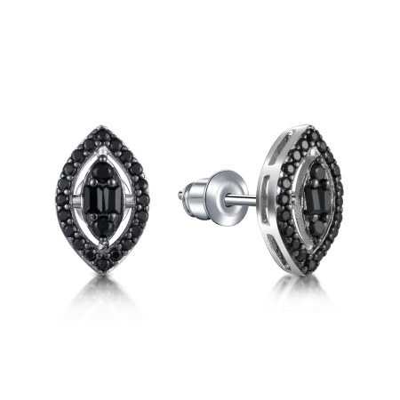 Серьги из серебра со шпинелью