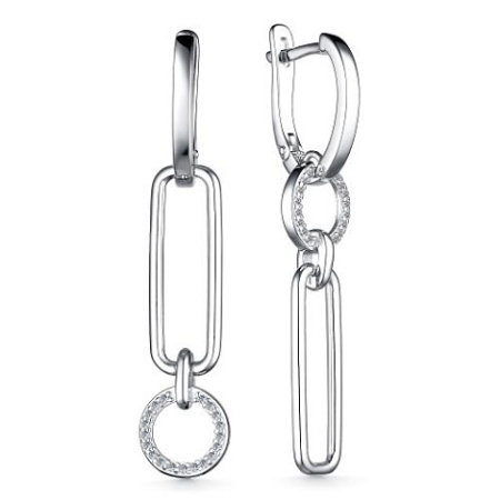 Серьги из серебра с кубическим цирконием