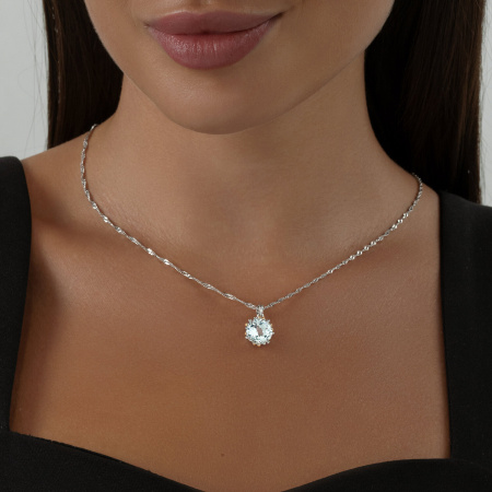 Подвеска из золочёного серебра с горным хрусталем