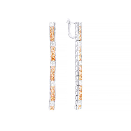 Серьги из серебра с кубическим цирконием