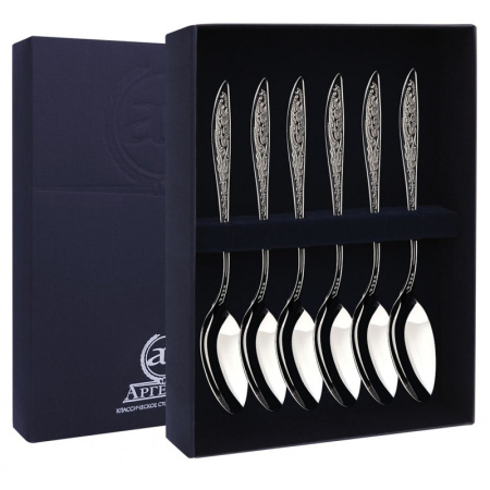 Серебряный набор «Морозко» 6 чайных ложек