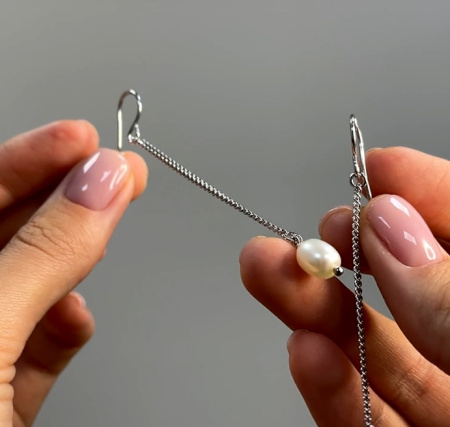 Длинные серьги из сербра «Венеция»