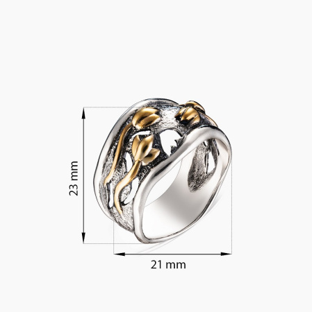 Серебряное кольцо «Танец Нежности»