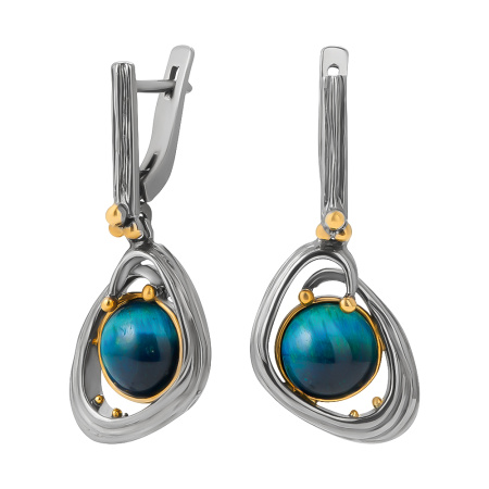 Серьги из серебра с гранатом