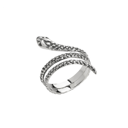 Кольцо серебряное «Змея»