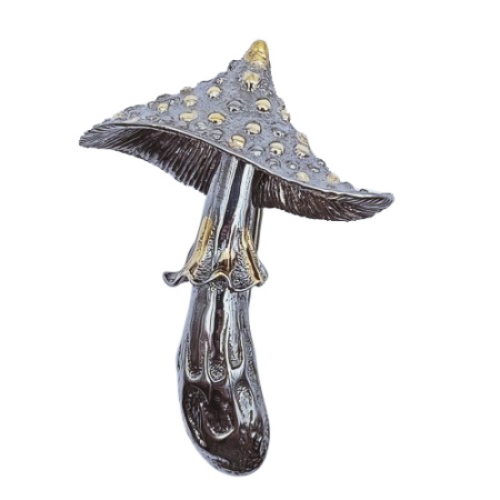 Брошь серебряная «Гриб Мухомор »