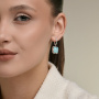 Серьги из серебра с халцедоном