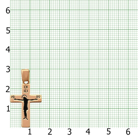 Крест серебряный с распятием позолоченный