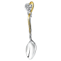 Серебряная чайная ложка «Весна» с позолотой