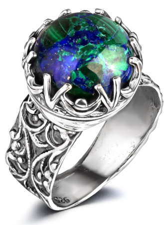 Серебряное кольцо с лазуритом