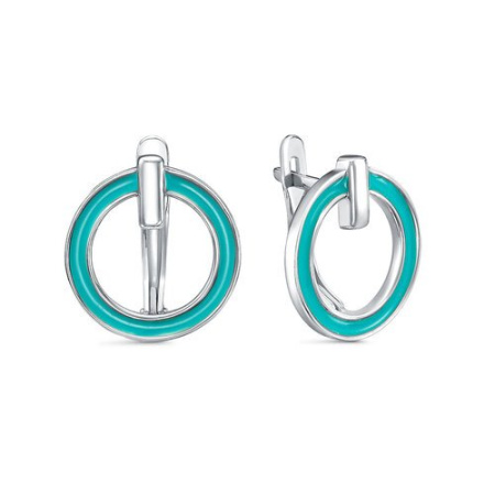 Серьги из серебра с эмалью