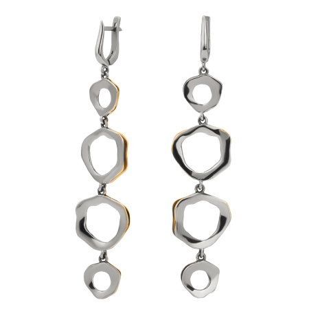 Серьги из серебра с позолотой