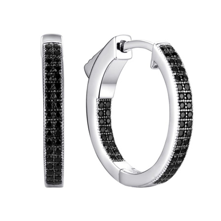 Серьги из серебра конго со шпинелью