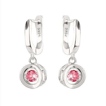 Серебряные серьги с фианитом