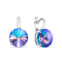 Серьги из серебра с кристаллом Swarovski