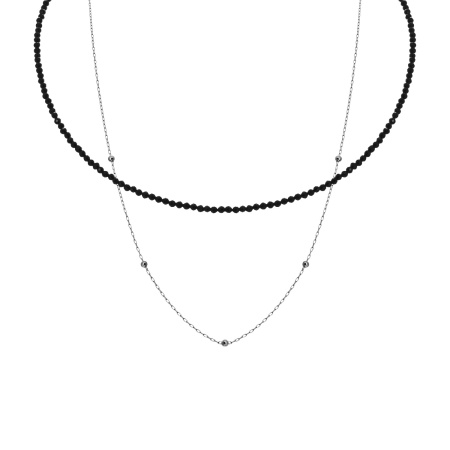 Серебряное колье с шпинелью