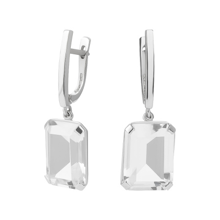 Серьги из серебра с горным хрусталем