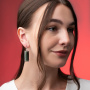 Серьги асимметричные из серебра 925 с празиолитом «Сибелиус»