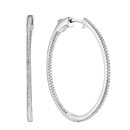 Серьги из серебра конго с фианитами