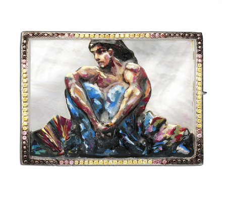 Серебряная брошь «Демон»