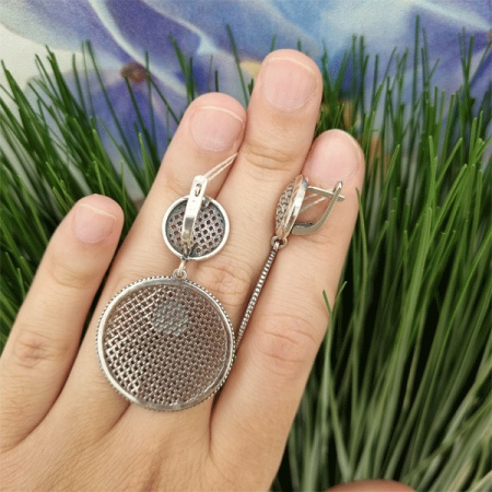 Серебряные серьги «Круг»