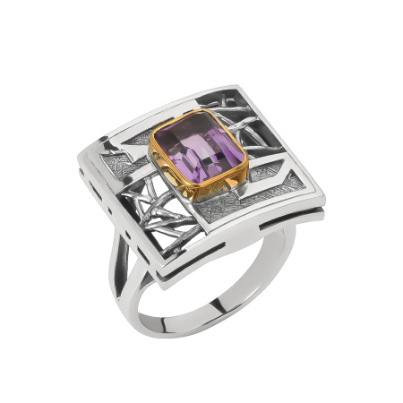 Серебряное кольцо с аметистом